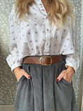 Load image into Gallery viewer, Velvet Skirt Grey/blue