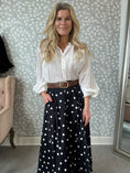 Load image into Gallery viewer, Dot skirt black