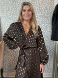Load image into Gallery viewer, Gold leaf dress Brown