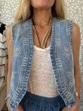 Load image into Gallery viewer, Boho vest denim