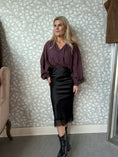 Load image into Gallery viewer, Satin Skirt Black