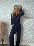 Load image into Gallery viewer, Jersey Jumpsuit Navy