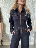 Load image into Gallery viewer, Denim jumpsuit Dark Blue