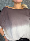 Load image into Gallery viewer, Basic tee dipdyed Brown/offwhite