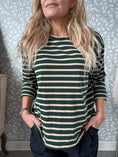 Load image into Gallery viewer, Striped Sweat green/beige