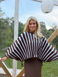 Load image into Gallery viewer, Lola Blouse Brown and Blue