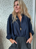 Load image into Gallery viewer, Boho Shirt Navy