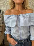Load image into Gallery viewer, Offshoulder Shirt Blue