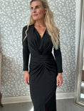 Load image into Gallery viewer, Draped dress Black