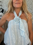 Load image into Gallery viewer, Rose top blue