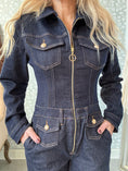 Load image into Gallery viewer, Denim jumpsuit Dark Blue