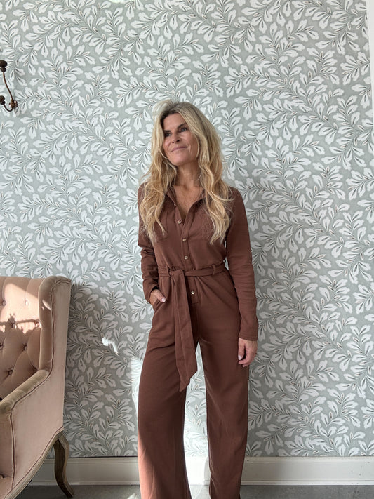 Jersey Jumpsuit Camel