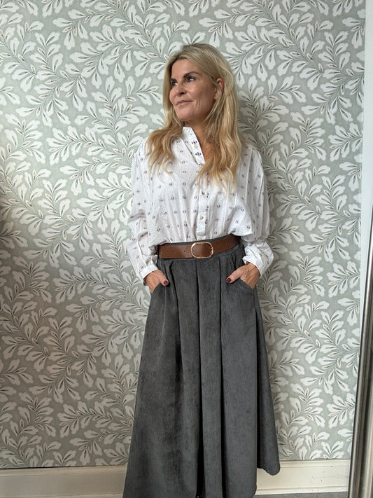 Velvet Skirt Grey/blue