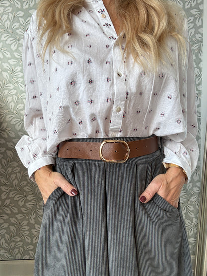 Velvet Skirt Grey/blue