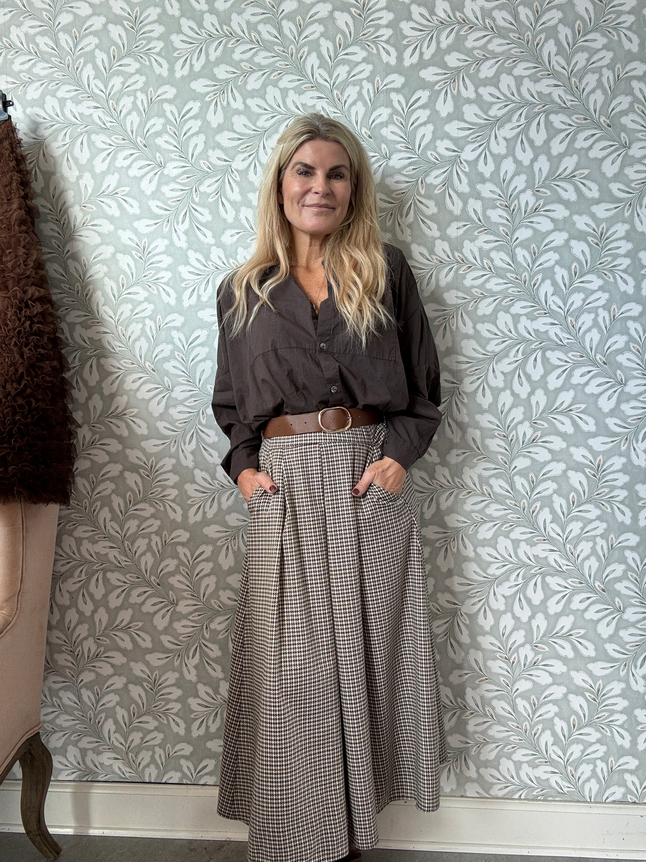 Chekered skirt mini