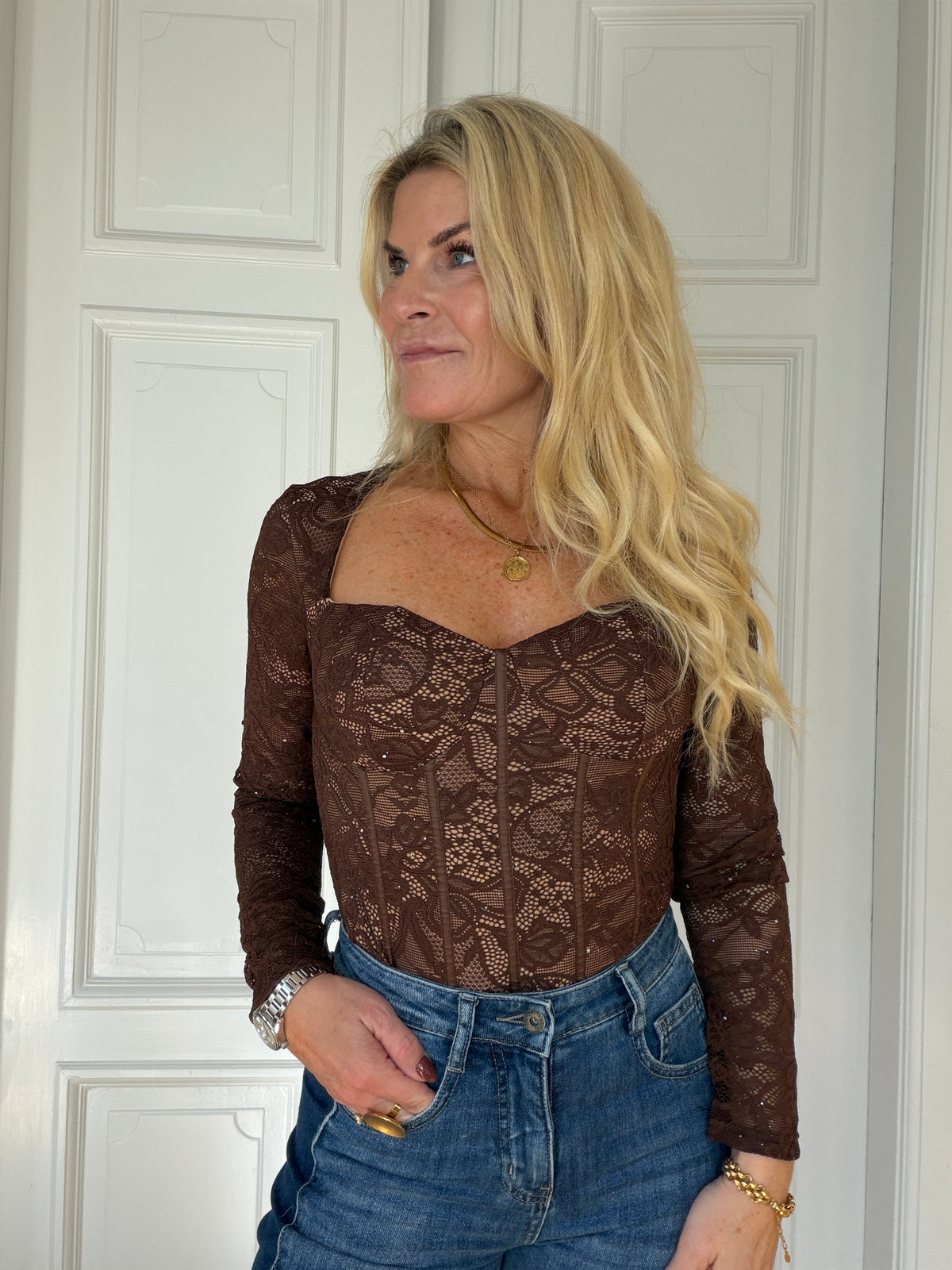 Zoe bodystocking Brown