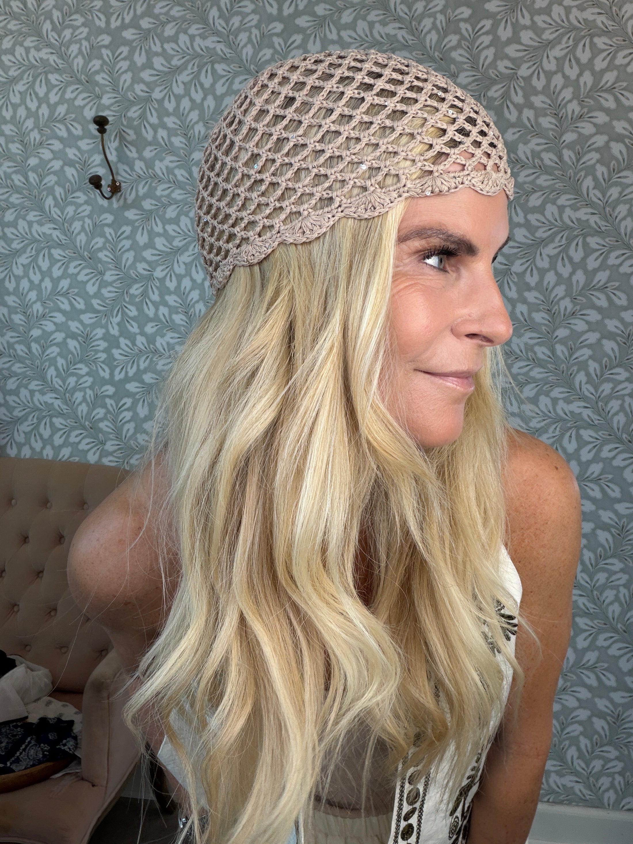 Hæklet boho hue beige