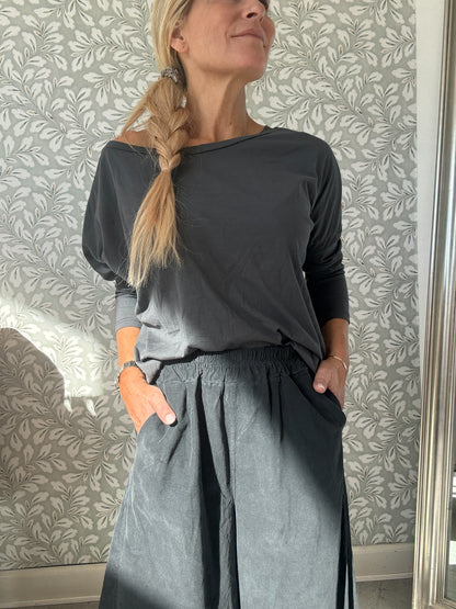 Velvet pants Wide Grey