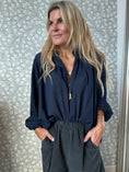 Load image into Gallery viewer, Boho Shirt Navy
