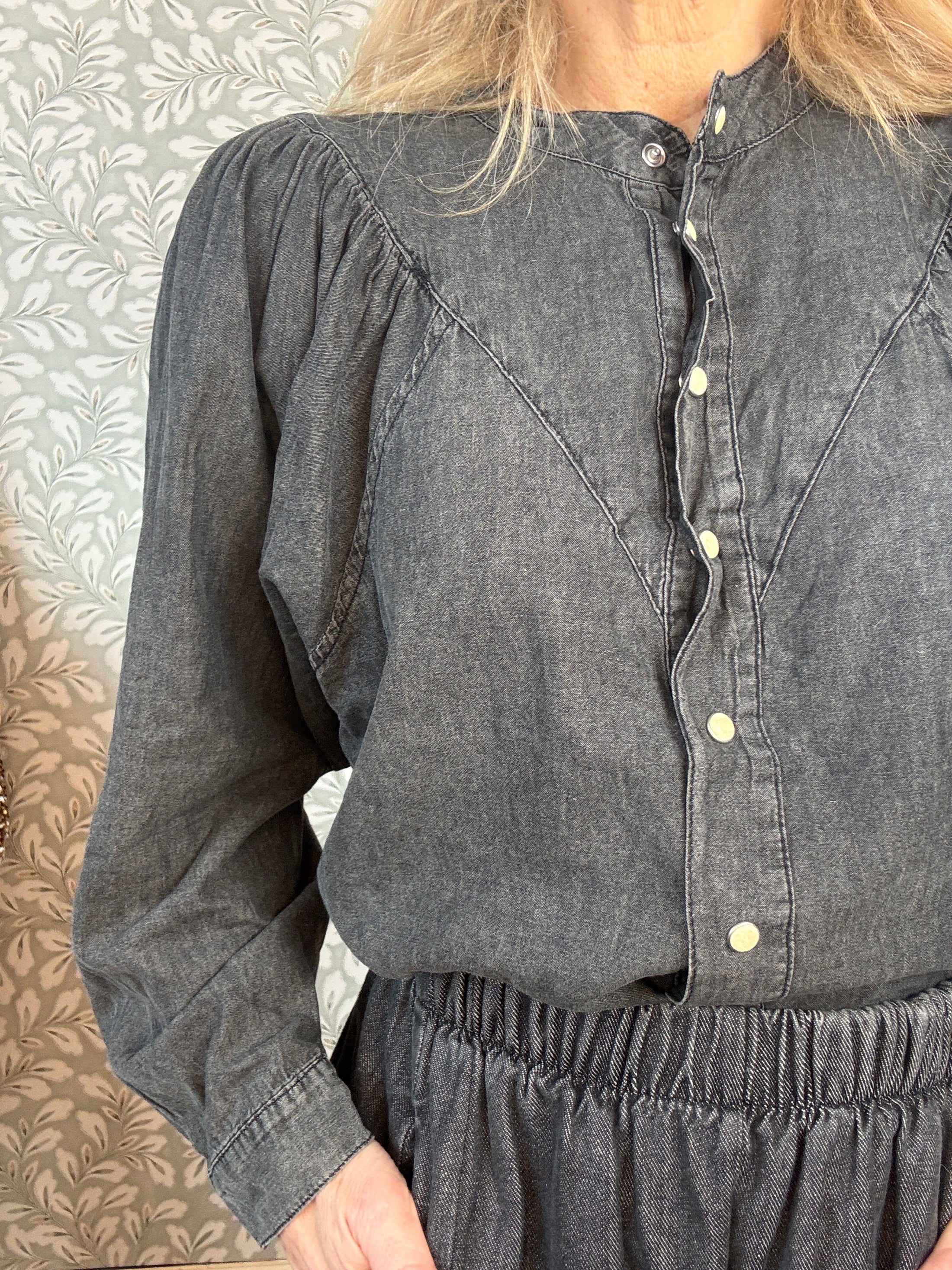 Sissel denimshirt Dark grey