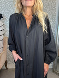 Load image into Gallery viewer, Boho kaftan shirtdress Black
