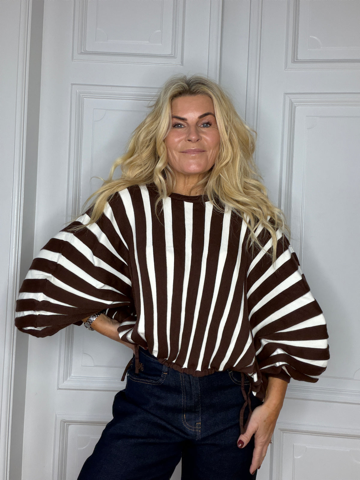 Lola Blouse coffee and creme