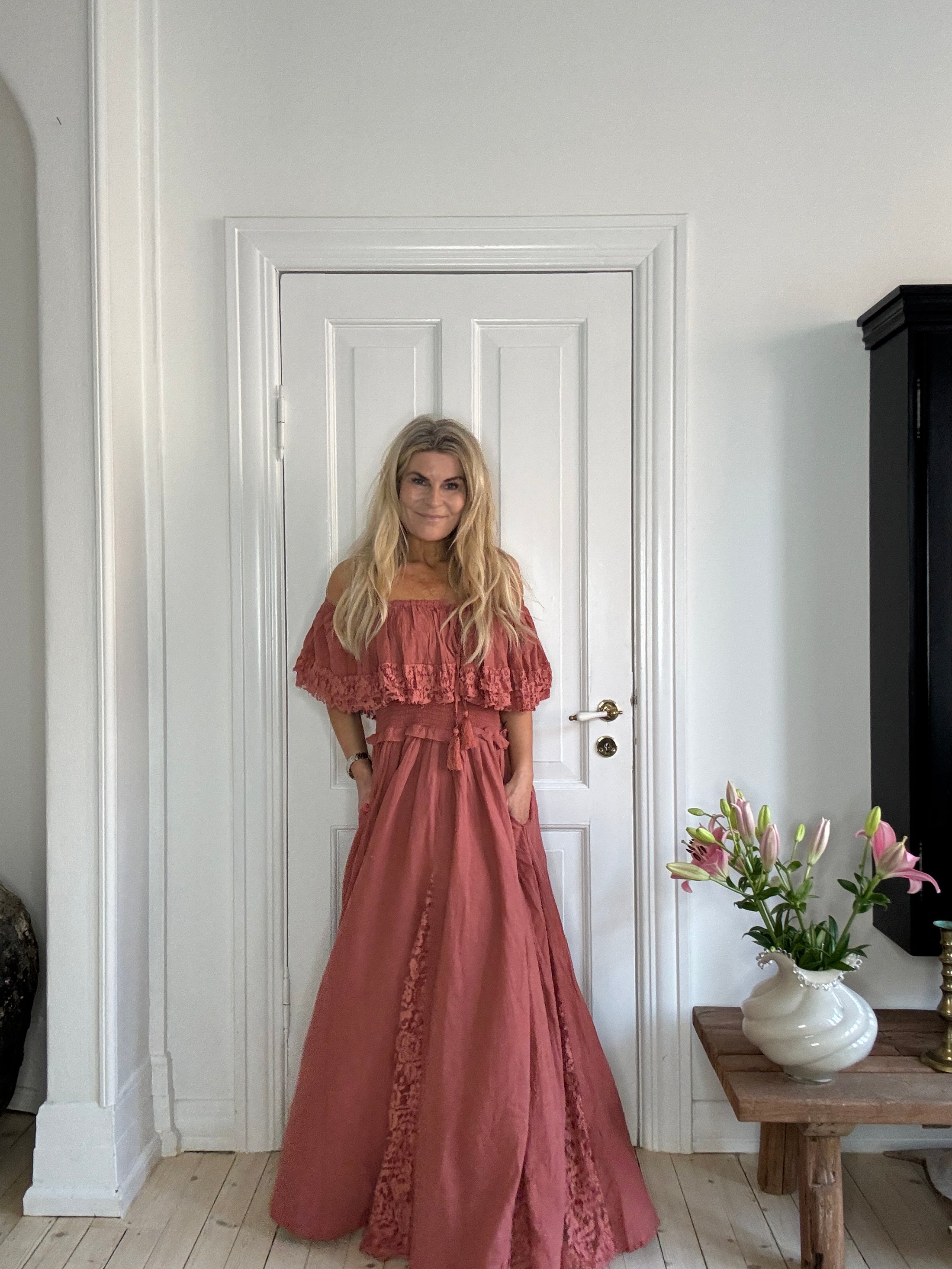 Uma dress warm rose