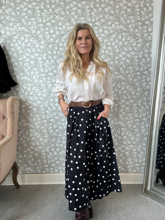 Dot skirt black