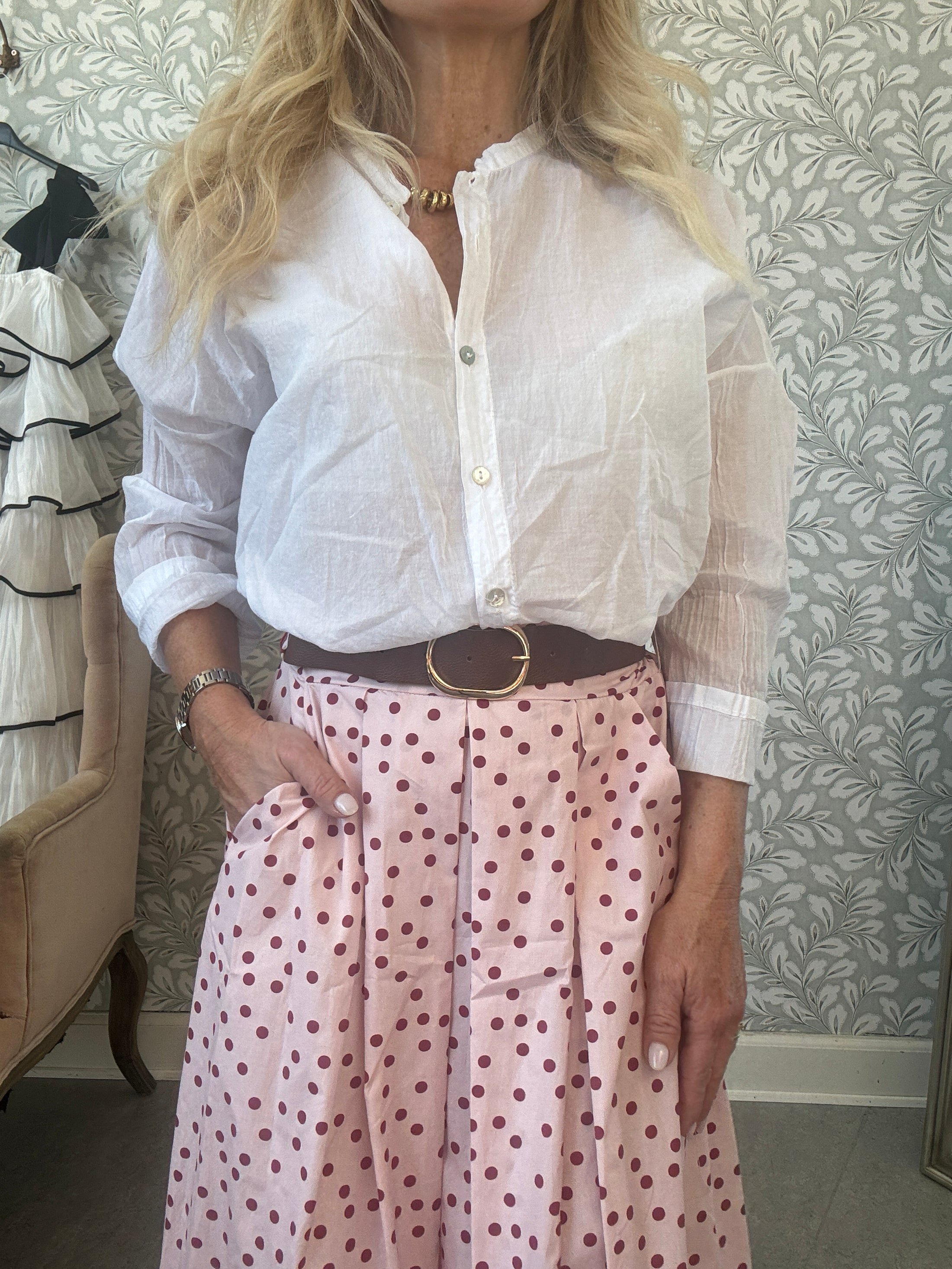 Dot Skirt Rose