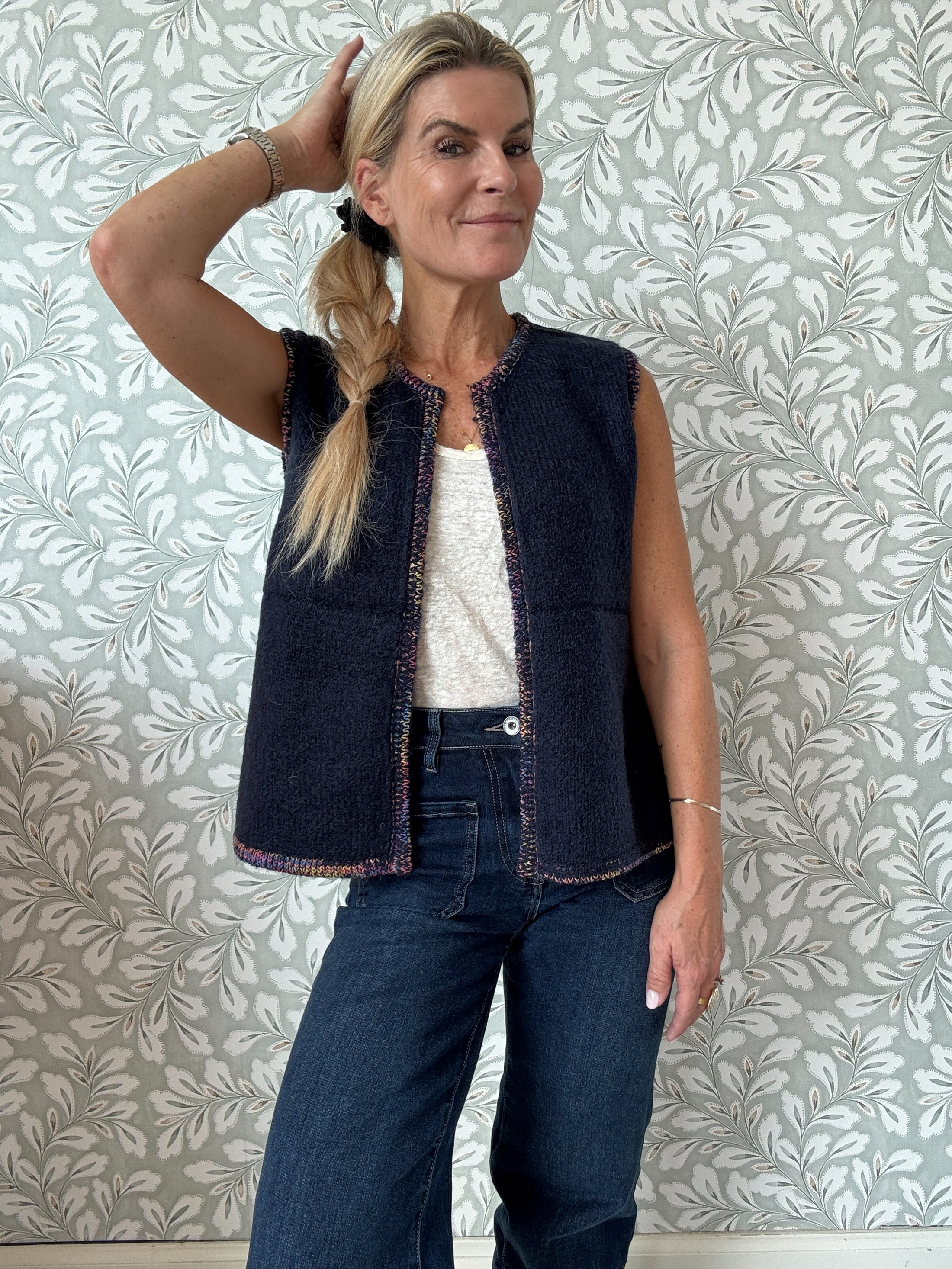 Knit Vest Blue