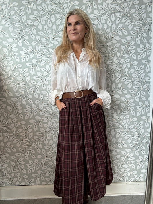 Chekered Skirt bordeaux