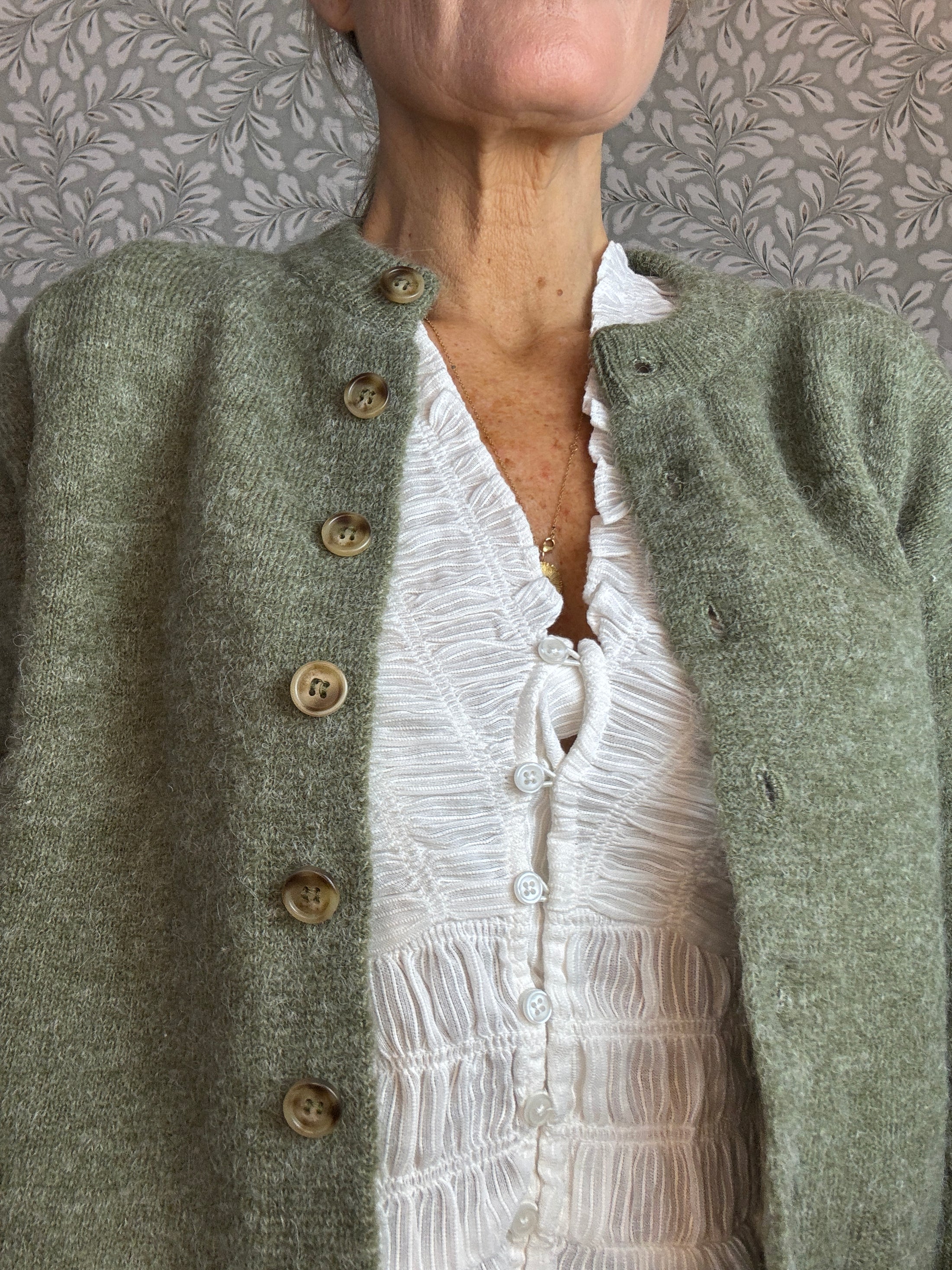 Cardigan dusty green