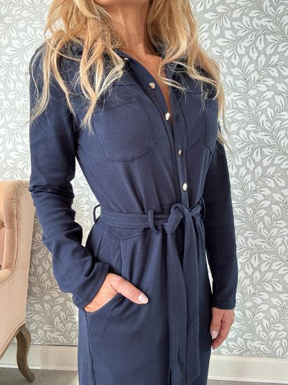 Jersey Jumpsuit Navy