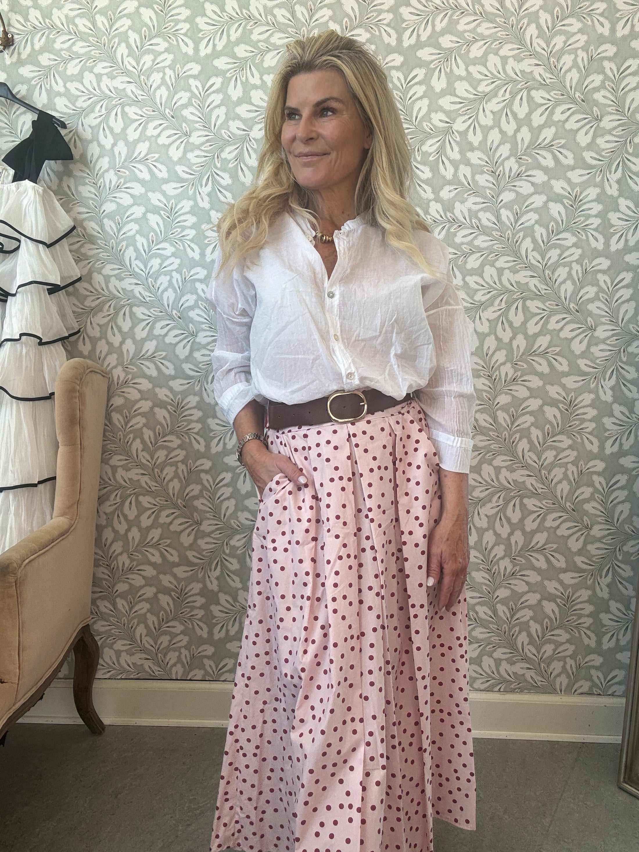 Dot Skirt Rose