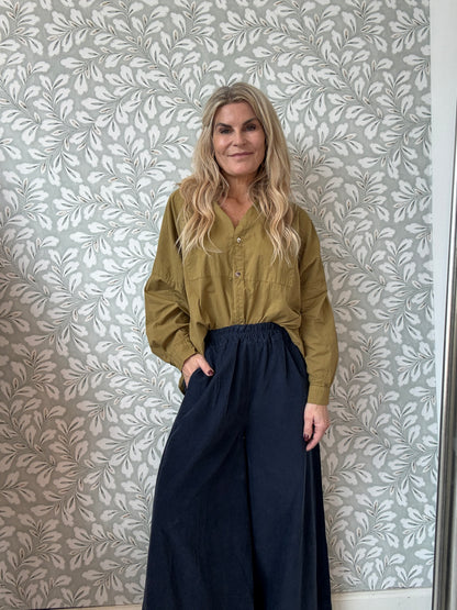 Velvet pants Wide blue