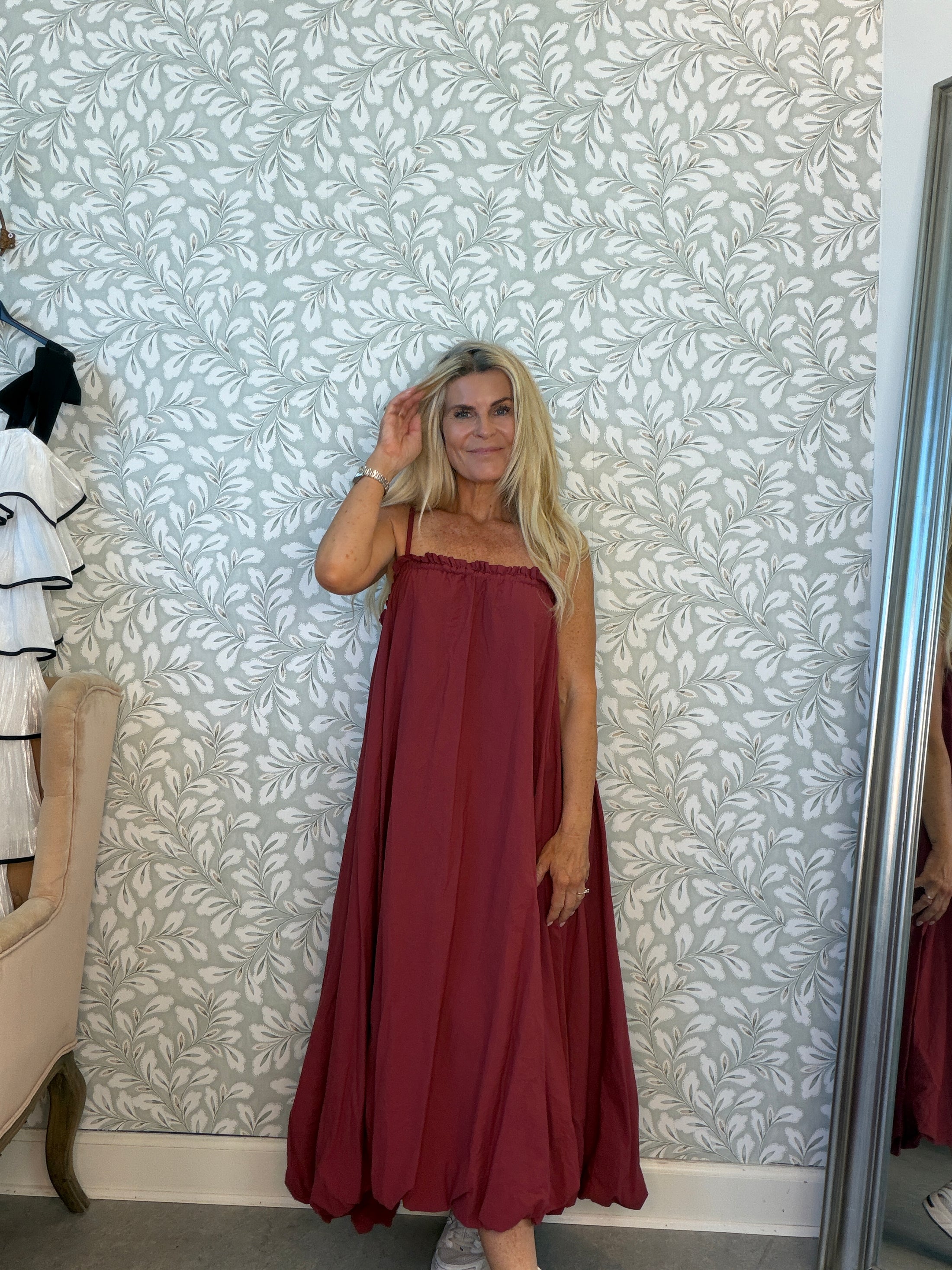 Bow dress bordeaux
