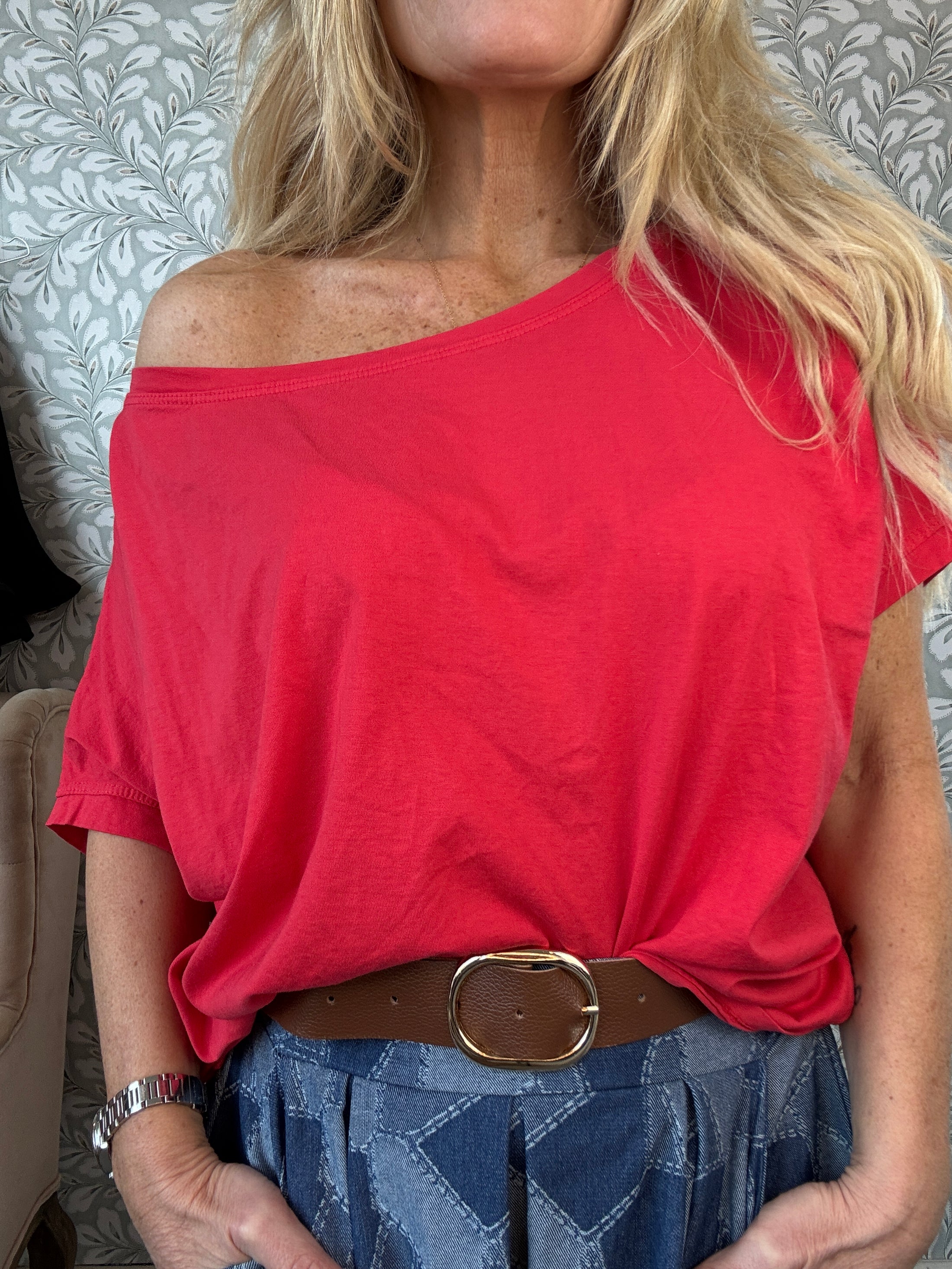 Basic tee short sleeve coral