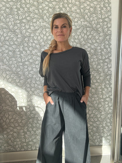 Velvet pants Wide Grey