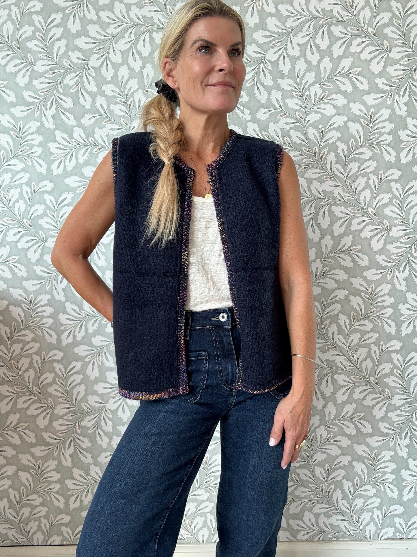 Knit Vest Blue