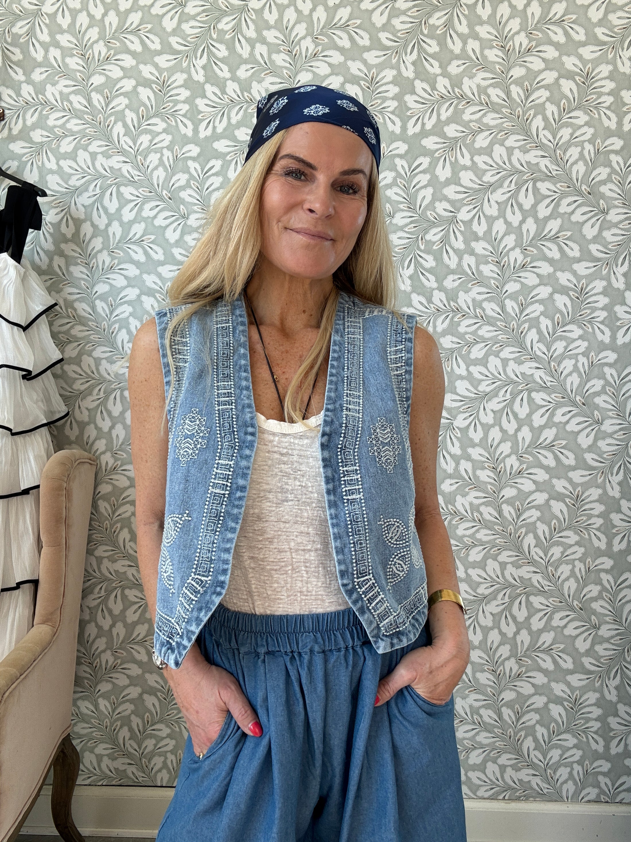 Boho vest denim
