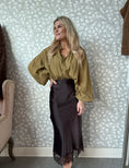 Load image into Gallery viewer, Satin Skirt Brown
