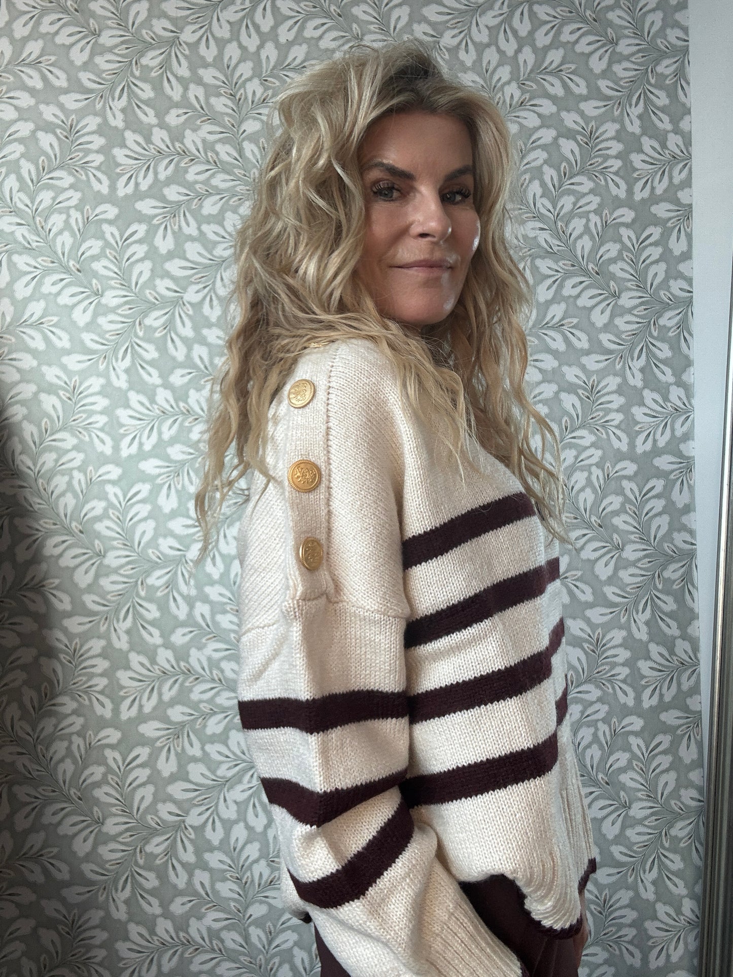 Lotus Knit Brown/Offwhite