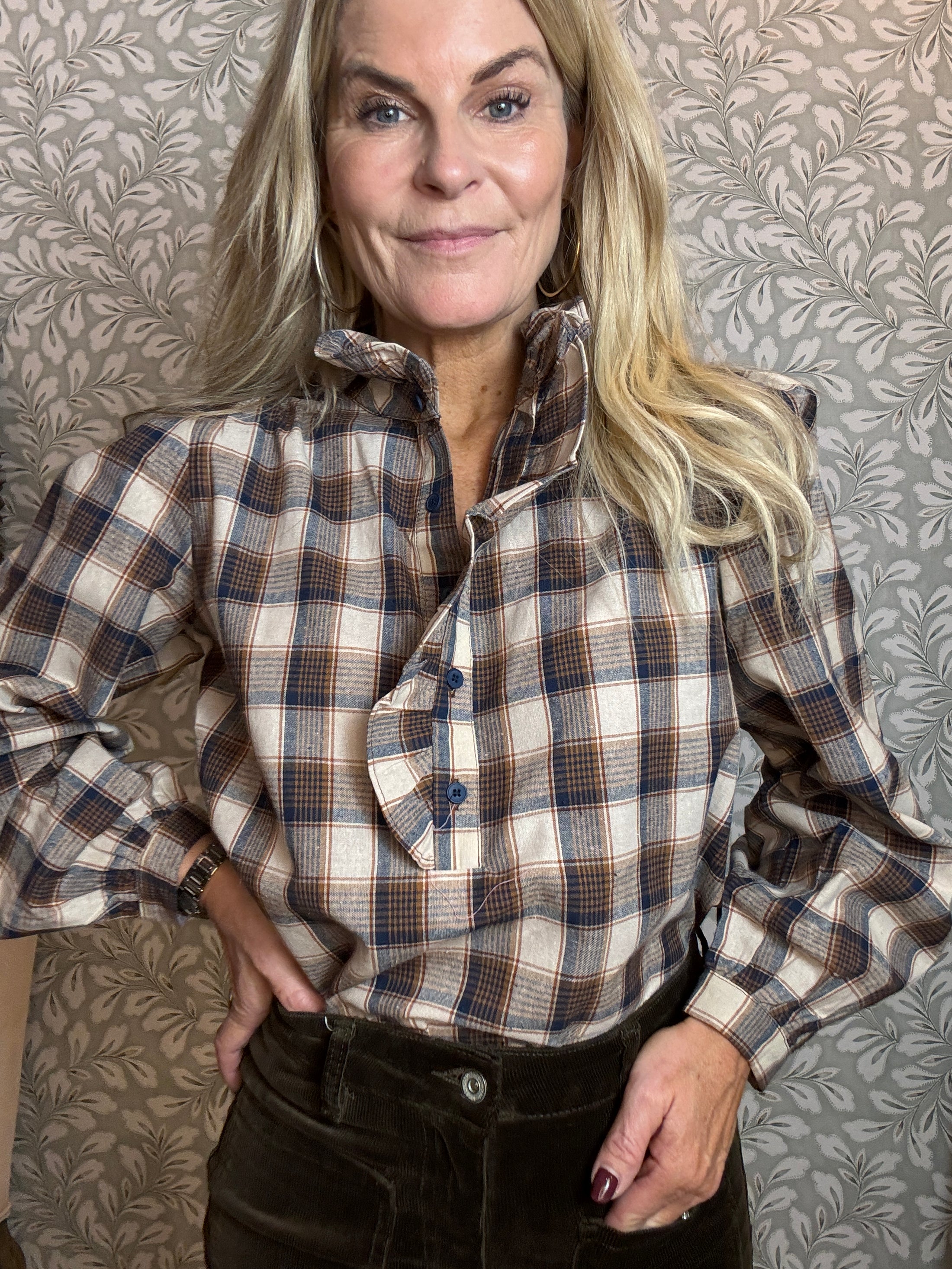 Chekered Shirt Brown/Blue