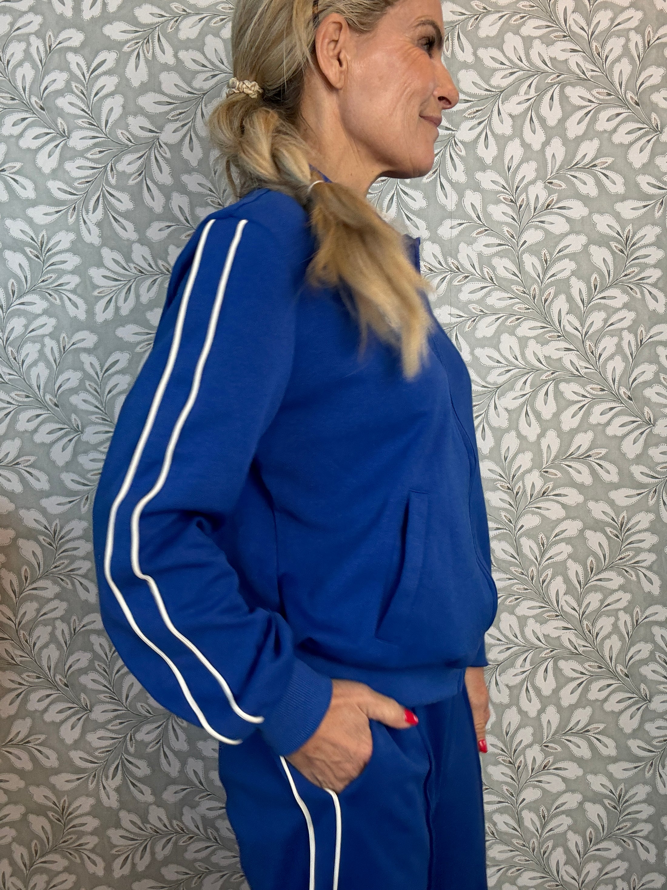 Kira zipper Blouse Blue