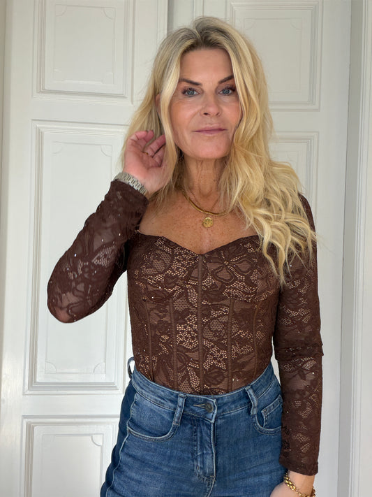 Zoe bodystocking Brown