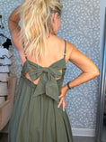 Load image into Gallery viewer, Bow dress army
