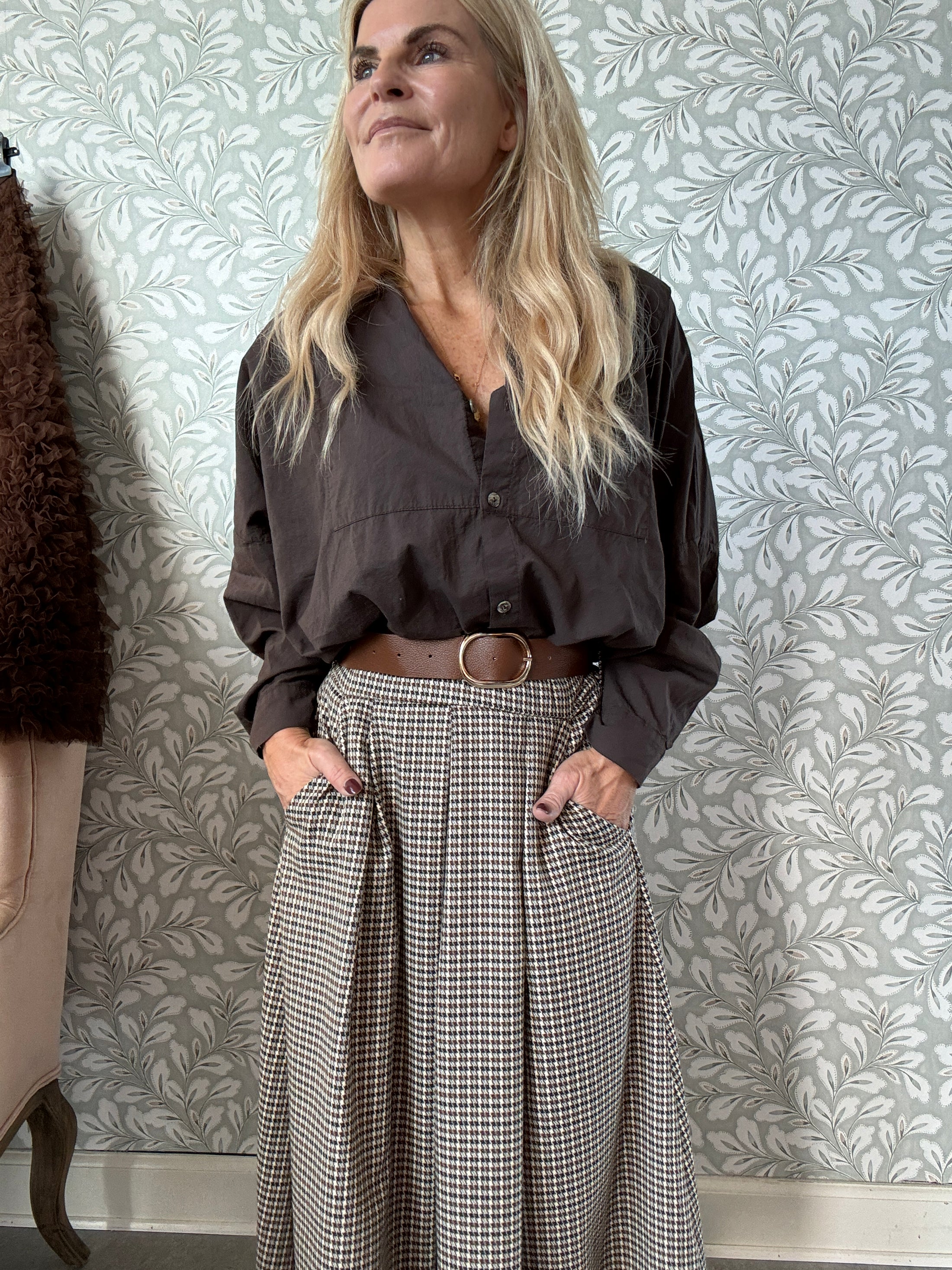 Chekered skirt mini