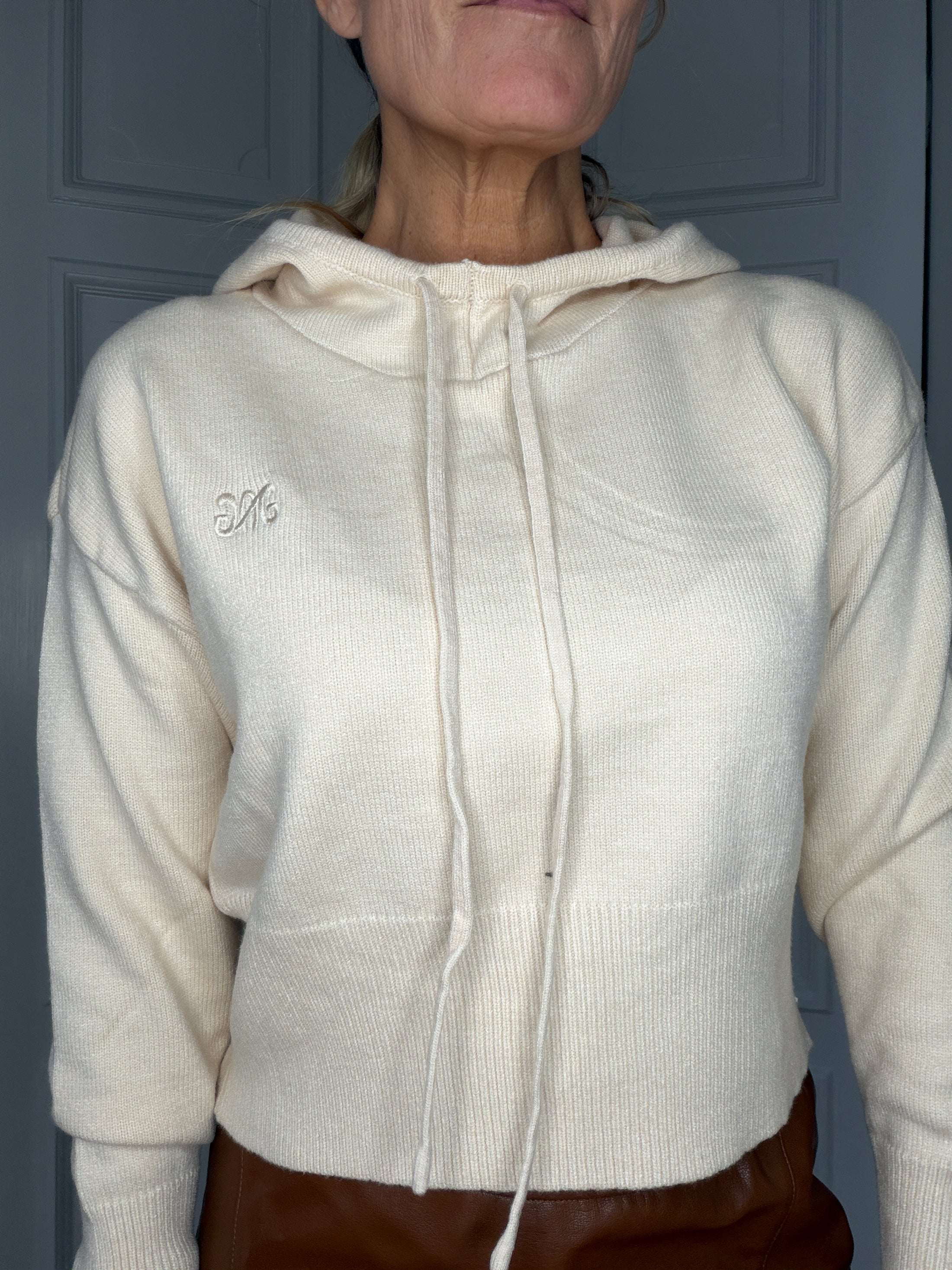Knit hoodie Offwhite
