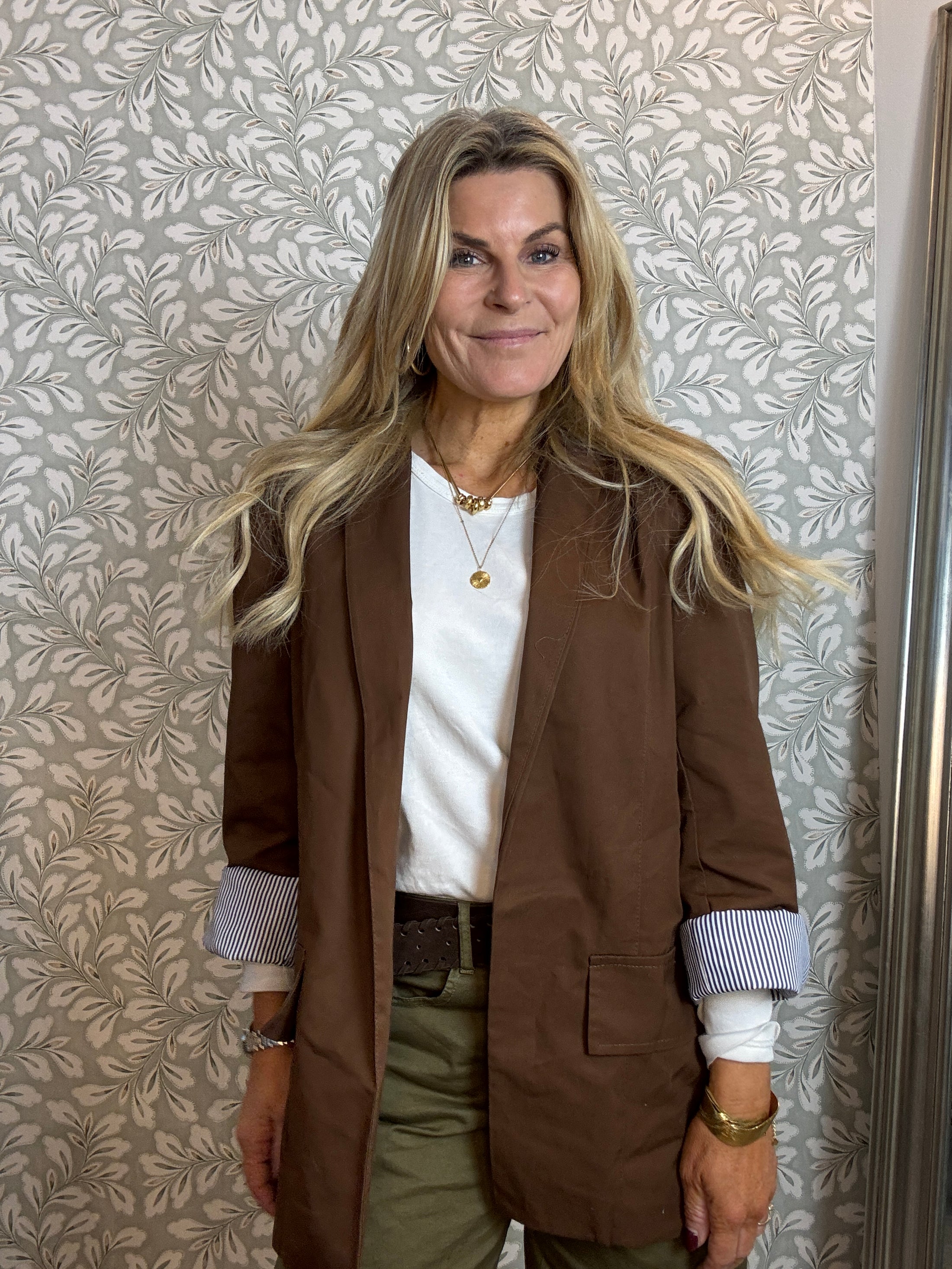 Canvas Blazer Brown