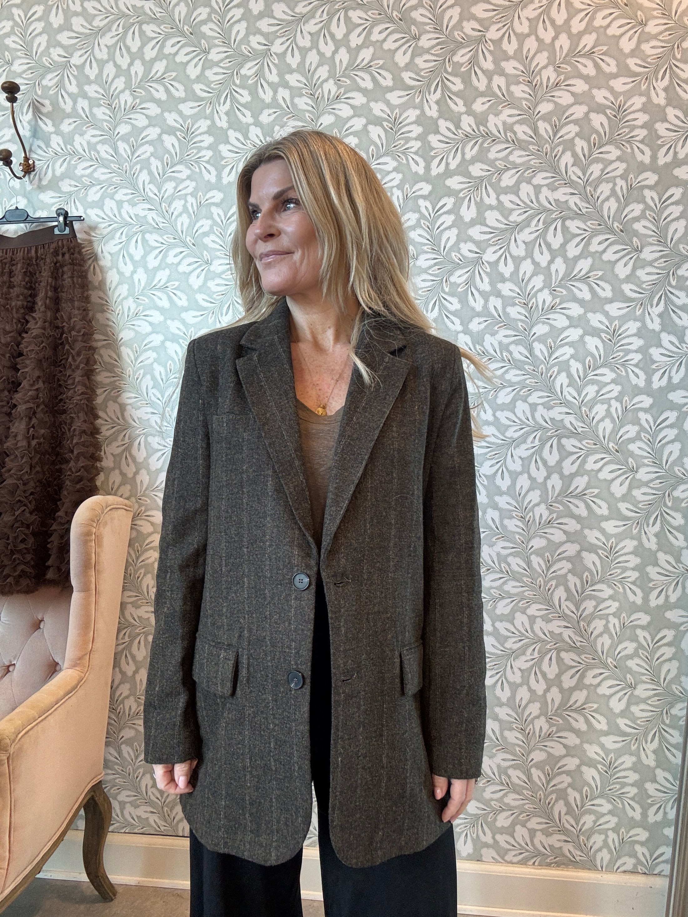Tweed blazer Brown